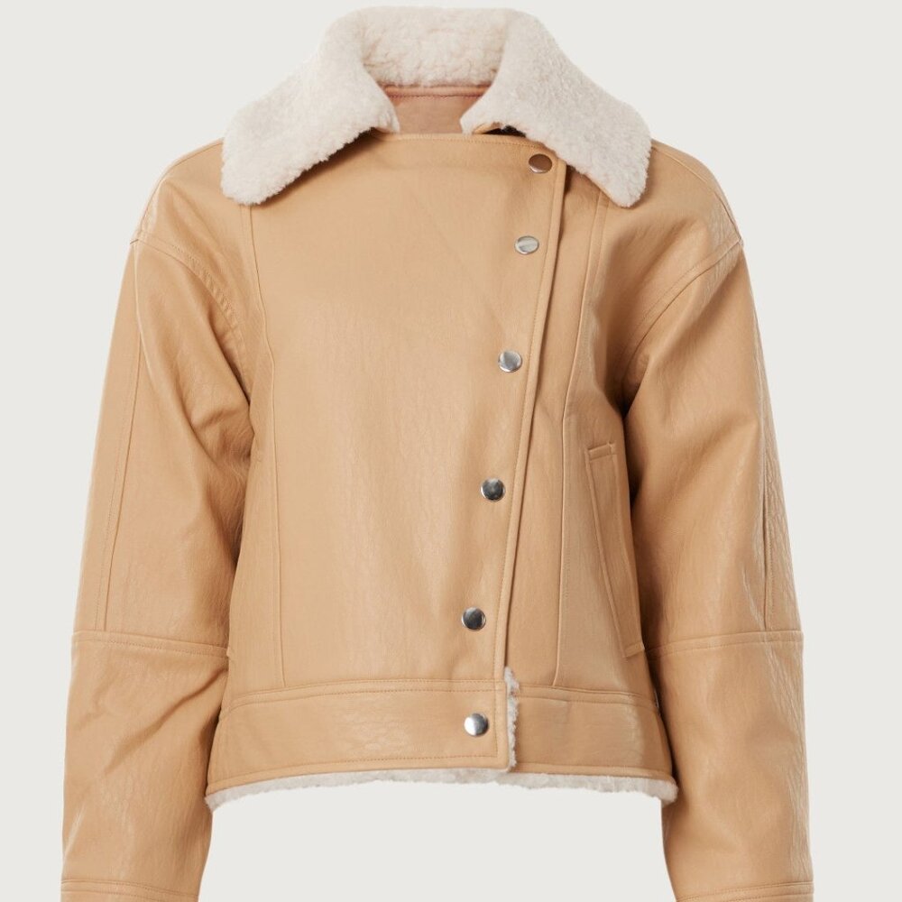 Oversized Shearling Jacket - image 5